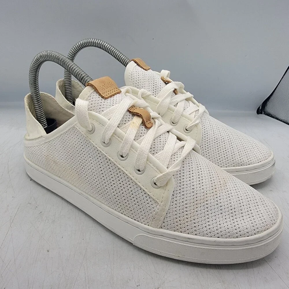 Olukai Pehuea Li Womens Size 7 White Mesh Casual Sneakers Shoes 20379-4R4R - Picture 1 of 13
